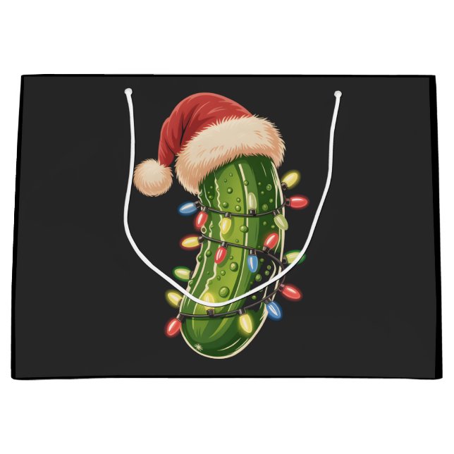 Christmas Pickle Pickle In Xmas Light Pickle  Große Geschenktüte (Vorderseite)