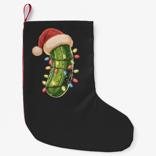 Christmas Pickle Pickle In Xmas Light Pickle  Kleiner Weihnachtsstrumpf (Vorderseite)