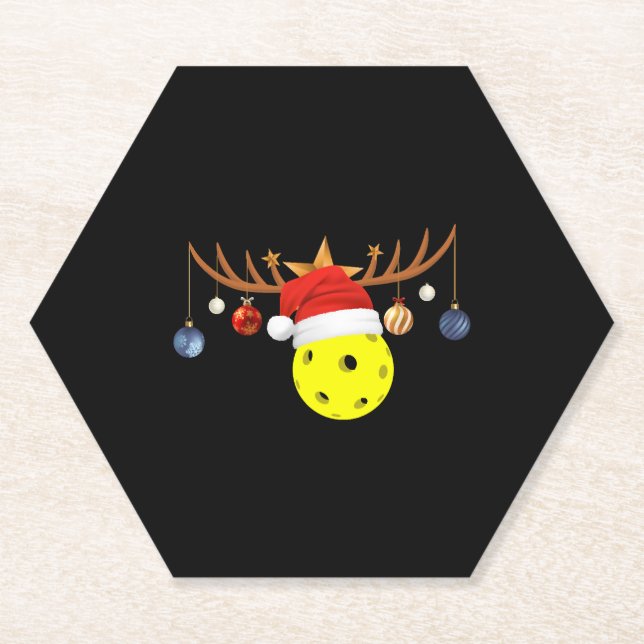 Christmas Pickleball 0 Untersetzer (Vorderseite)