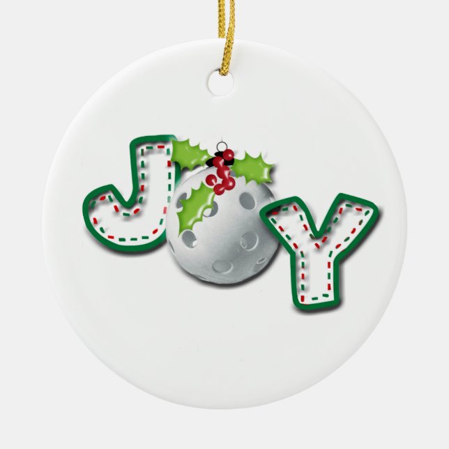 Christmas Pickleball Joy Keramik Ornament (Vorne)