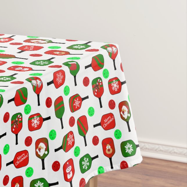 Christmas Pickleball Red Green Paddles Balls X-Mas Tischdecke (Beispiel)