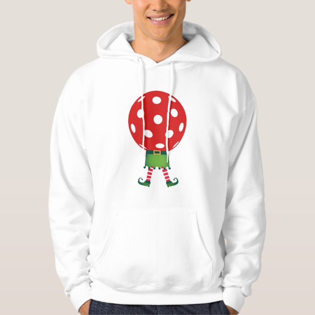 Christmas Pickleball Sweatshirt Pickleball Elf Red (Vorderseite)