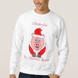 Christmas Pig Design Sweatshirt