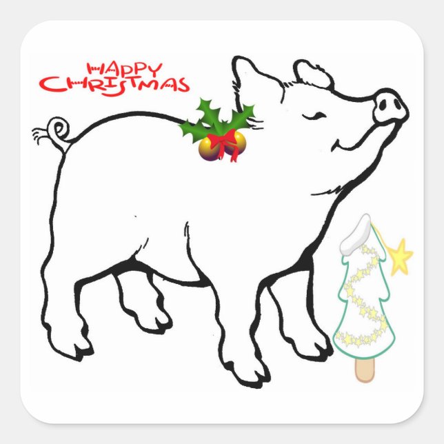 **CHRISTMAS PIG** STICKERS (Devant)