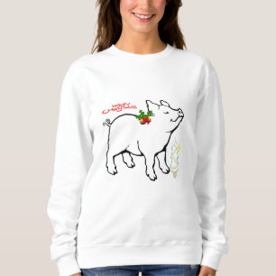 "CHRISTMAS PIGGY" FRAUENSCHIRM SWEATSHIRT