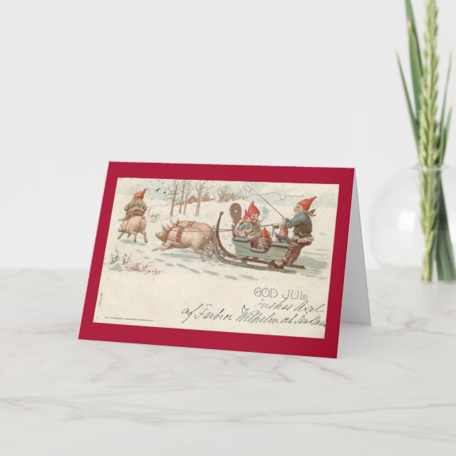 Christmas pigs feiertagskarte (Vorderseite)