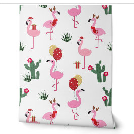 Christmas Pink Flamingo Party | Urlaub Tapete