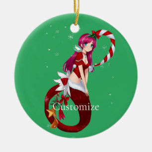 Christmas Pixie Mermaid Thunder_Cove Keramik Ornament