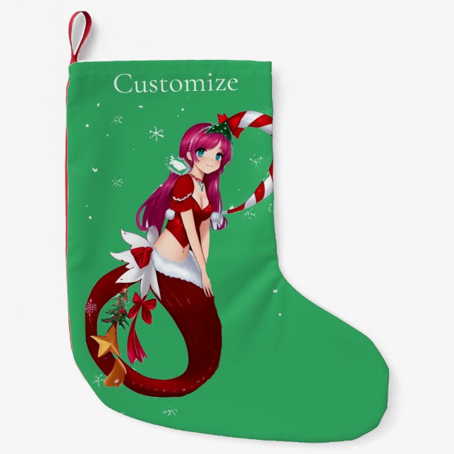 Christmas Pixie Mermaid Thunder_Cove Kleiner Weihnachtsstrumpf (Vorderseite)