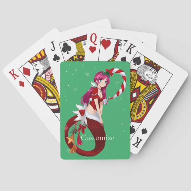 Christmas Pixie Mermaid Thunder_Cove Spielkarten (Rückseite)