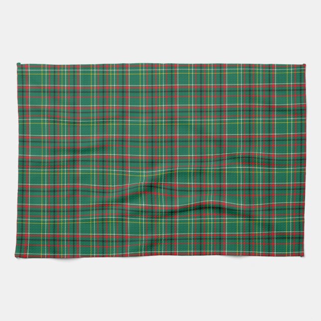 Christmas Plaid Green Pattern-23914 Geschirrtuch (Horizontal)