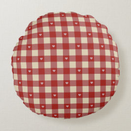 Christmas Plaid Pattern  Rundes Kissen