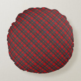 Christmas Plaid Pattern  Rundes Kissen