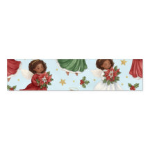 Christmas Poinsettia African American Angels