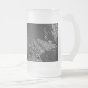 Christmas Poinsettia Black and Gray VI Mattglas Bierglas