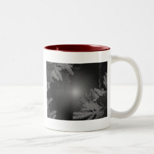 Christmas Poinsettia Black and Grey II Zweifarbige Tasse