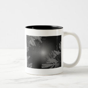 Christmas Poinsettia Black and Grey II Zweifarbige Tasse