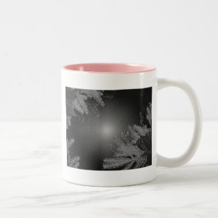 Christmas Poinsettia Black and Grey II Zweifarbige Tasse