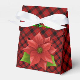 Christmas Poinsettia Favor Box Geschenkschachtel