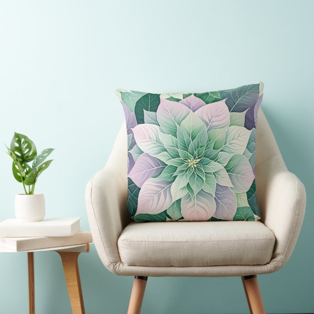  Christmas Poinsettia  Festive  Kissen (Stuhl )
