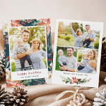 Christmas Poinsettia Floral 4 Fotos Collage Feiertagskarte<br><div class="desc">Senden Sie Ihre Grüße der Saison mit dieser "Modern Christmas Poinsettia Floral 4 Fotos Collage Card". (1) Für weitere Anpassungen klicken Sie bitte auf den Link "Weiter anpassen" und verwenden Sie unser Designwerkzeug, um diese Vorlage zu ändern. (2) Wenn Sie Thicker-Papiere / Matte Finish bevorzugen, können Sie den Matte Paper...</div>