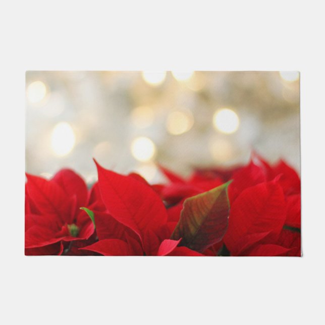 Christmas Poinsettia Fußmatte (Vorderseite)