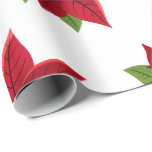 Christmas Poinsettia Geschenkpapier<br><div class="desc">Weihnachts-Wrapping Paper Crafts & Party Supplies > Geschenkartikel > Umschlagpapier</div>