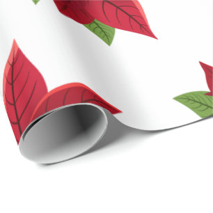 Christmas Poinsettia Geschenkpapier