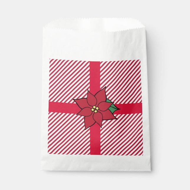 Christmas Poinsettia Gift Bags Geschenktütchen (Vorderseite)
