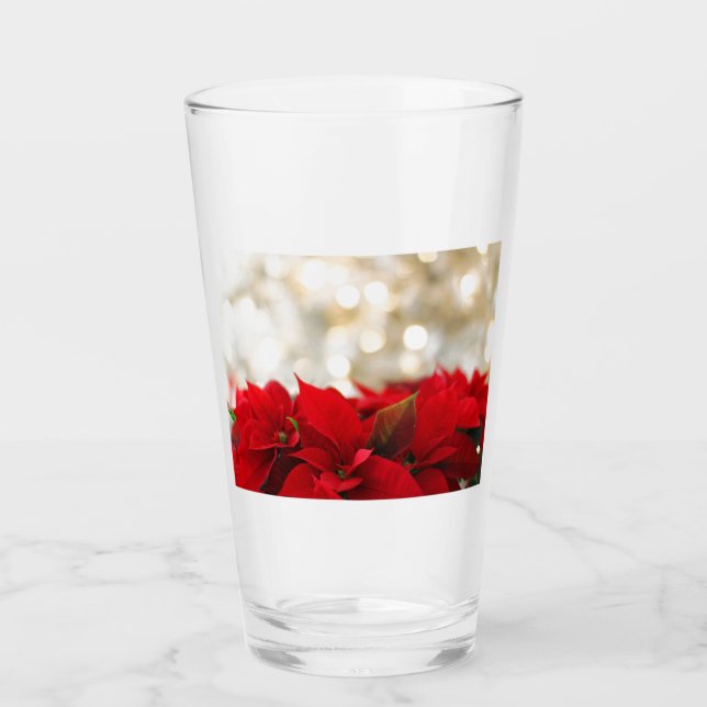 Christmas Poinsettia Glas (Vorderseite)