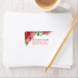 Christmas Poinsettia Gold Spritzer Adresse Adressaufkleber<br><div class="desc">E-Mail an JMR._Designs@yahoo.com ,  wenn Sie Hilfe benötigen oder besondere Wünsche haben.</div>