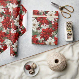 Christmas Poinsettia – Holiday Floral Design Geschenkpapier