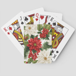 Christmas Poinsettia – Holiday Floral Design Spielkarten