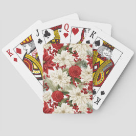 Christmas Poinsettia – Holiday Floral Design Spielkarten