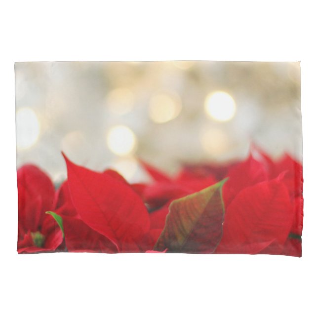 Christmas Poinsettia Kissenbezug (Vorderseite)