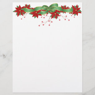 Christmas Poinsettia Letterhead