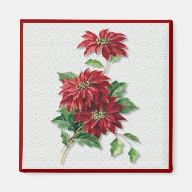 Christmas Poinsettia Magnet (Vorne)