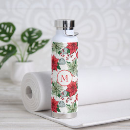 Christmas Poinsettia Pattern Trinkflasche