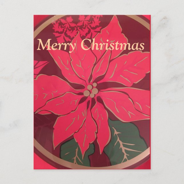 Christmas Poinsettia - Postcard Postkarte (Vorderseite)