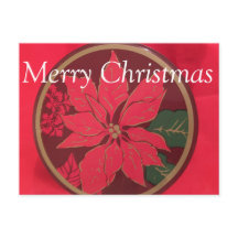 Christmas Poinsettia ~ Postkarte