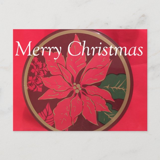 Christmas Poinsettia ~ Postkarte (Vorderseite)