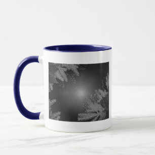 Christmas Poinsettia Schwarz und Grau I Tasse
