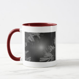 Christmas Poinsettia Schwarz und Grau I Tasse