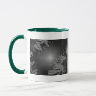 Christmas Poinsettia Schwarz und Grau I Tasse