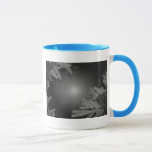 Christmas Poinsettia Schwarz und Grau I Tasse