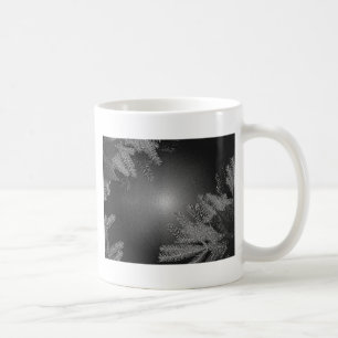 Christmas Poinsettia Schwarz und Grau Kaffeetasse