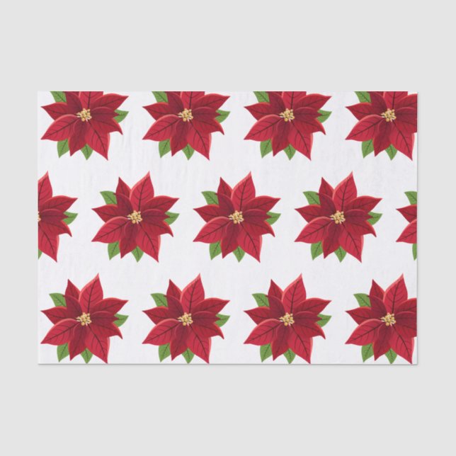 Christmas Poinsettia Seidenpapier (Vorderseite)