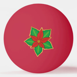 Christmas Poinsettia Tischtennisball