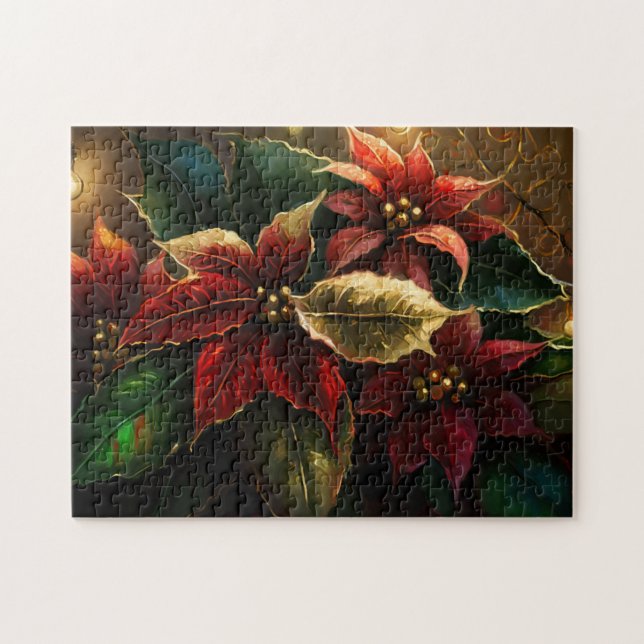 Christmas Poinsettias (Horizontal)