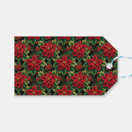 Christmas Poinsettias Geschenkanhänger